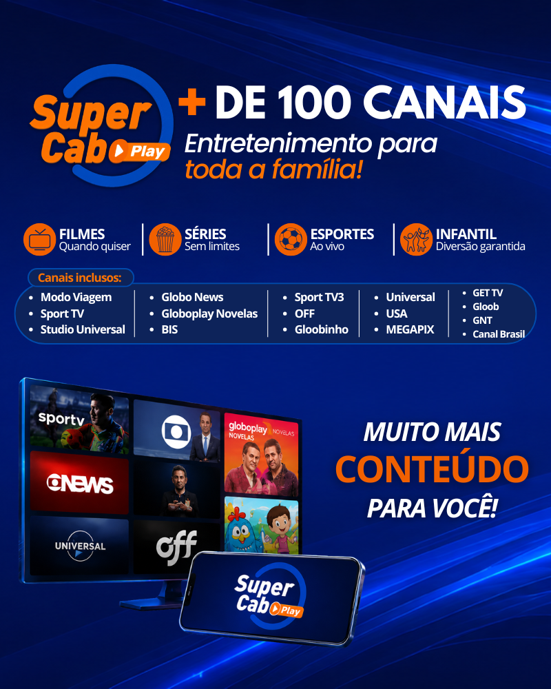 + de 100 canais